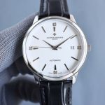 VACHERON CONSTANTIN Watch Price List Best Edition with 9015 Movement White Cowhide Watch Strap 40mm Watch